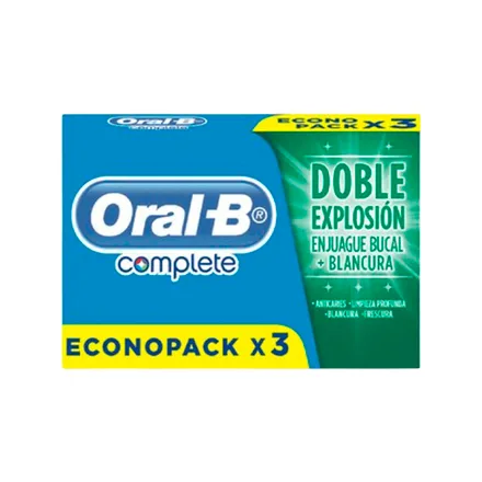 Pasta Dental Oral Complete Doble Explosion 3 Piezas