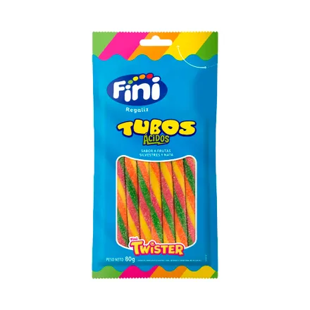 Gomitas Fini Regaliz Twister Acido 80 Gr