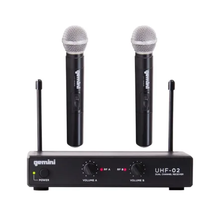 Microfone Gemini Uhf 02M Mao Duplo