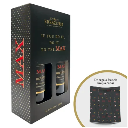 Vino Errazuriz Max Rva Cabernet Suavignon Plus Carmenere Franela 750ml