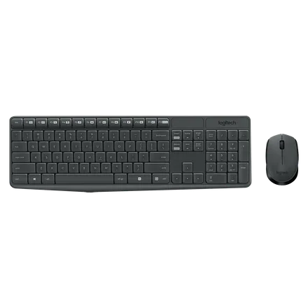 Teclado e Mouse Logitech MK235 USB Preto (Espanhol – Sem Fio)