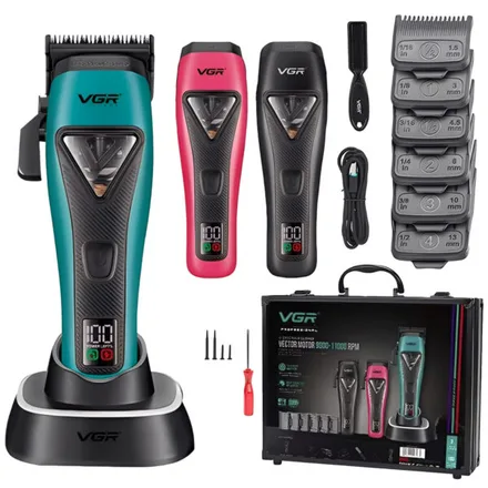 Vgr Set Cortador Pelo 035C Vector Motor 9000 Recargable