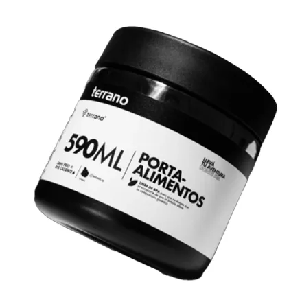Terrano Termos Vasos Porta Alimento Negro 590ml