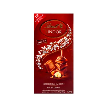 Chocolate Lindt Lindor Hazelnut 100g