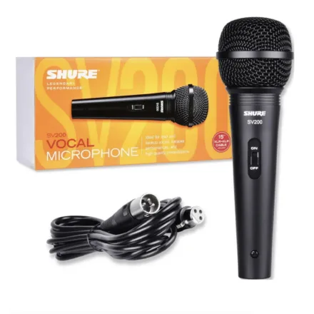 SHURE MICRÓFONO SV200 C/CABLE NEGRO