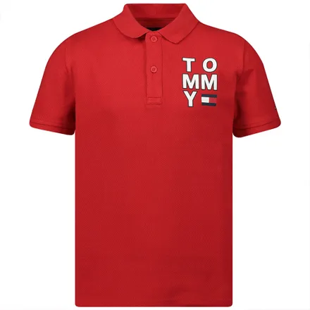 Camiseta Tommy Hilfiger Polo Infantil Masculino XA9 00 06 Racing