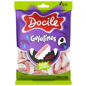 Bala Gelatina Docile Dentadura Citrica 80g