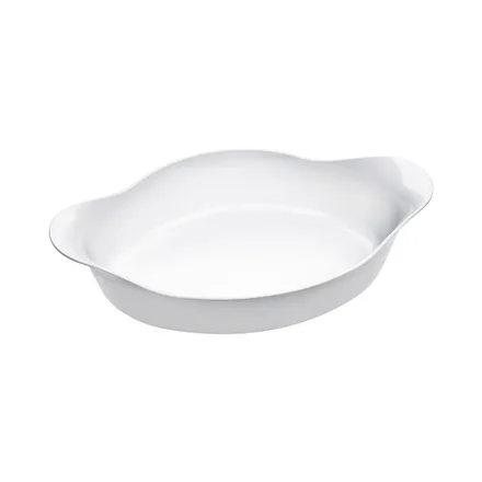 Asadera Oval De Vidrio Marinex Opaline 67591701426741 1.4 L Blanco