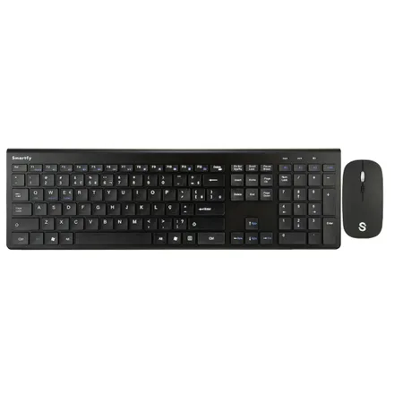 Teclado Smartfy + Mouse Wireless TW02B Portugues - Black