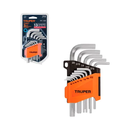 Llave Allen Hexagonal Truper 3 8 13 Piezas 64GB