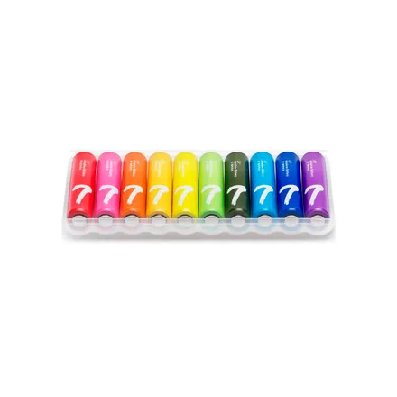 Pilha Aaa Rainbow Batteries 10 LR03