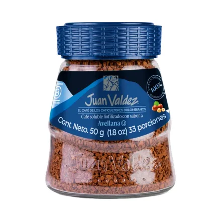 Cafe Liofilizado Juan Valdez Avellana 50g