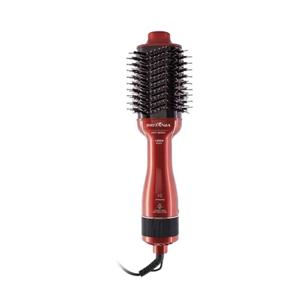Cepillo Secador Britania Soft Bes12 V Bivolt Rojo