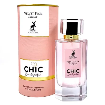 Perfume Maison Alhambra Chic Velvet Pink Secret Eau Parfum Feminino 100ml