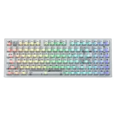 Teclado Gamer Redragon Pollux Pro K628CT-RGB Switch Hot-swap - Transparente