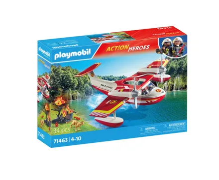 PLAYMOBIL JUGUETE FIREFIGHTING PLANE W/EXTINGUISHING FUNCTION 71463