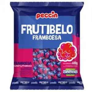 Bala Mastigavel Peccin Frutibelo Framboesa 600g