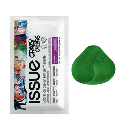 TINTA DE CABELO SEMI PERMANENTE ISSUE CRAZY VERDE