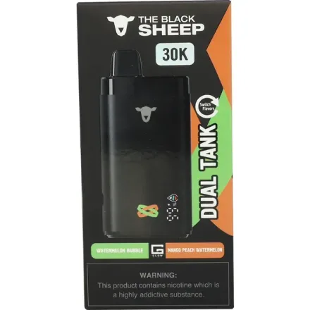 THE BLACK SHEEP VAPER DESECHABLE 30000PUFFS WAT.BUBBLE/MANGO PEAC.WATERMEL