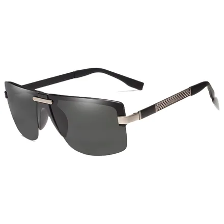 Óculos KINGSEVEN Masculino N7710 Aluminum Polarized Prata/Cinza