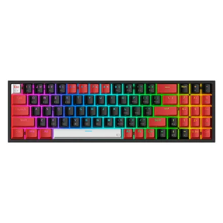 Teclado Gamer Redragon Pollux Pro K628RGB-PRO-BRW Switch Red Bluetooth/Wired/Wieless - Black