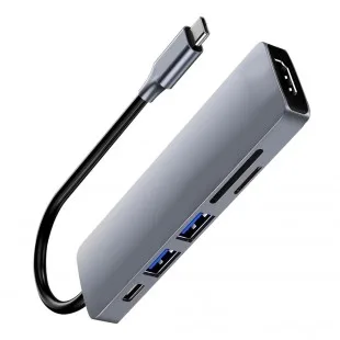 Adaptador Sate Hubc 55 6 Portas 6IN1