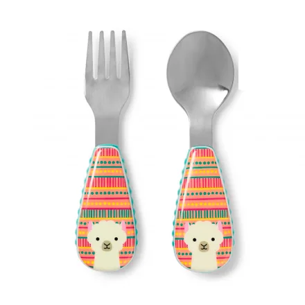 Kit De Utensilios Skip Hop Tenedor Y Cuchara Zoo Llama