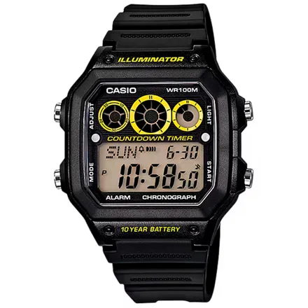 Relógio Masculino Casio AE-1300WH-1A2VDF Vintage – Preto