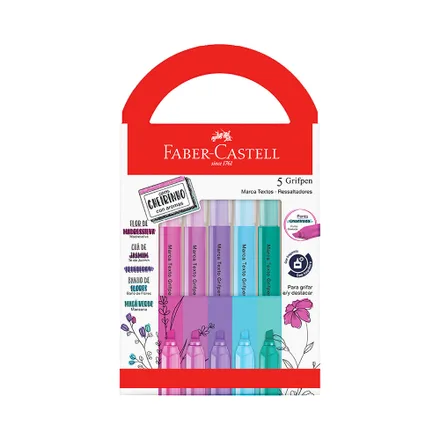 Marcador Resaltador Aromatico Faber Castell Marca Texto Grifpen Mt ES5 Rrzf 5