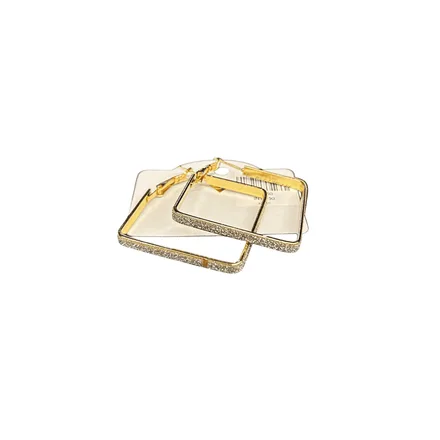Brinco Nw Glitter Quadrado 0021