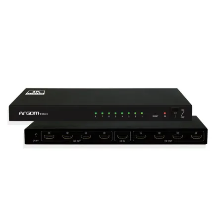 Argom Hub Spliter Hdmi 8X1 Arg Av 5118 4K Ultra