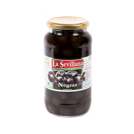 Aceitunas Negras La Sevillana Con Hueso 935g