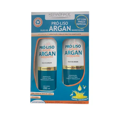 Tratamiento Capilar Kerabrasil Pro Liso Argan 230 2 Piezas 190ml