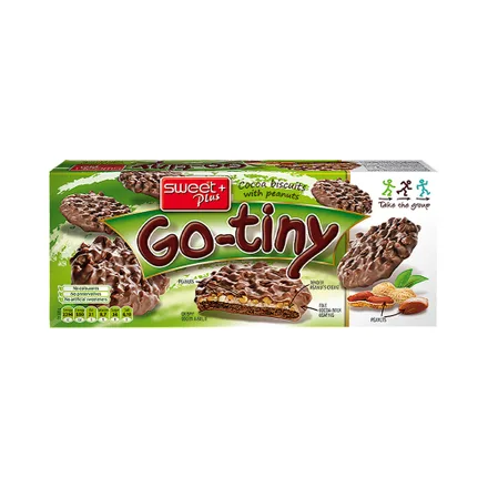 Galletita Sweet Plus Go Tiny Cocoa Peanuts 130 Gr