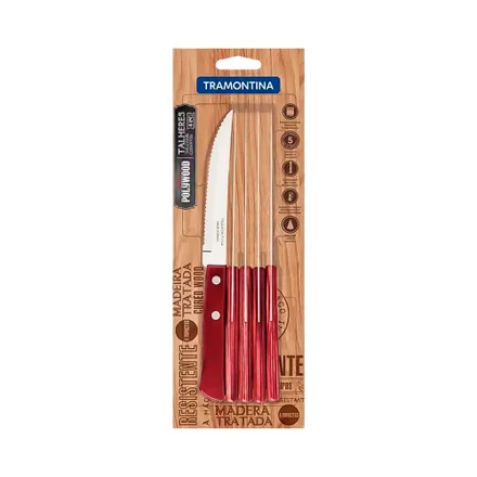 Set Cuchillos Tramontina Churrasco 675 6 Piezas