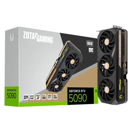 Placa Video Zotac Gaming Solid Oc Geforce Rtx 5090 Ddr 7 Zt 10P 32GB
