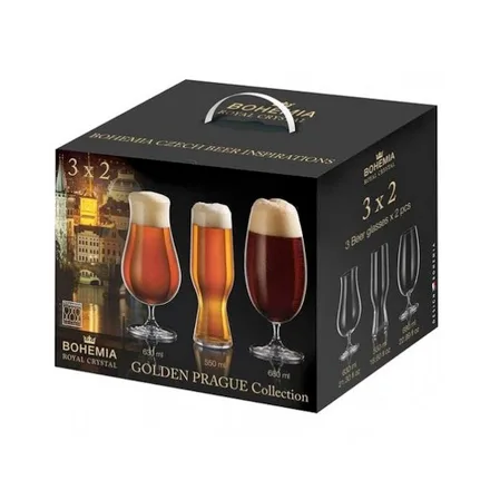 Set Vasos Bohemia Prague 6 Piezas