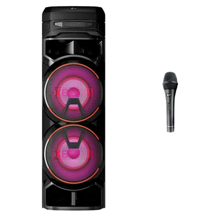 Torre Som Xboom Rnc 9 Karaoke Star Super Bass Boost Iluminacao Multicolor Microfone Dperllk