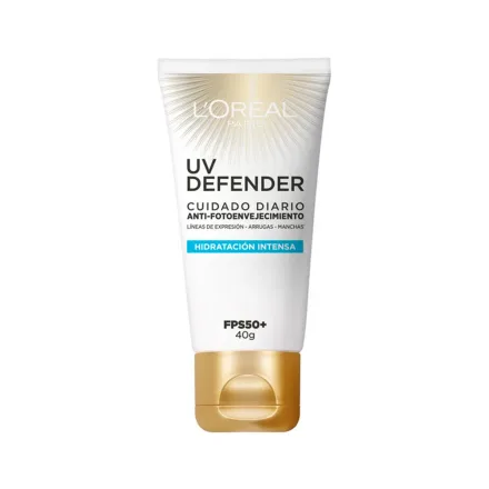 Loreal Protector Solar Facial Uv Defender Anti Brillo Spf 50 Plus 40g