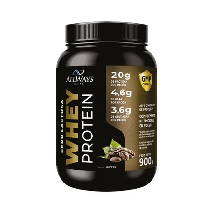 Complemento Nutricional Allways Health Whey Protein Coffee 900 Gr