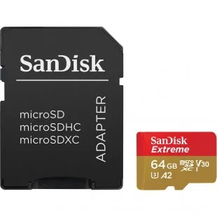 Cartao Microsd Extreme U3 Sdsqxah Gn 6AA 064g 64GB