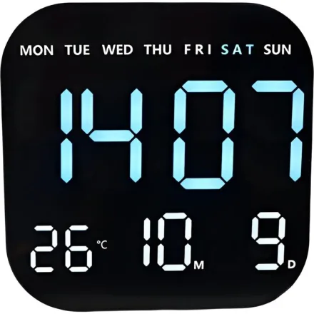 SATELLITE RELOJ DE PARED DIGITAL AC-T6843 BLUE