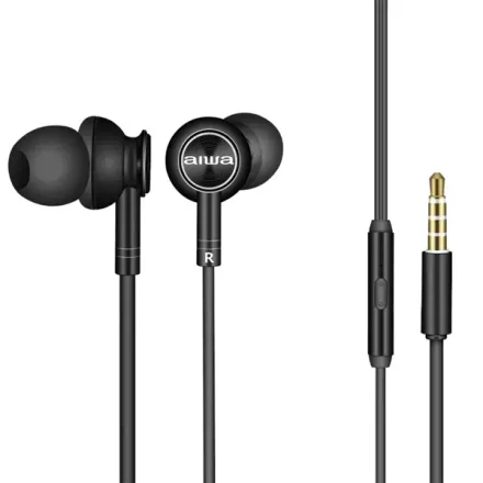 Fone de Ouvido Aiwa AWF1B com Microfone - Preto