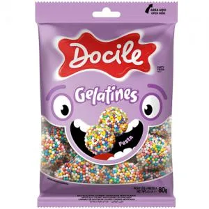 Bala Gelatina Docile Brigadeiro Festa 80g