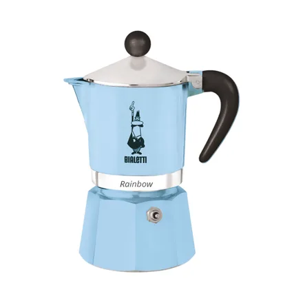 Cafetera Italiana Bialetti Rainbow 5041 Np 1 Taza Celeste 60ml