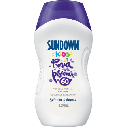 Protetor Solar Sundown Praia Piscina Kids Fps 60 Plus 120ml