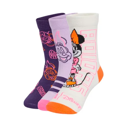 Medias Juveniles Adidas Disney Minnie Mouse Unisex 3 Pares