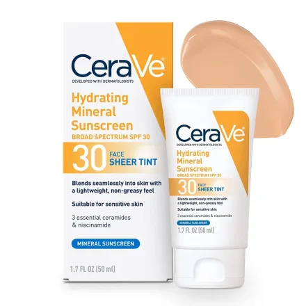 Cerave Crema Hidratante Hydratind Mineral Sunscreem Spf 30 50ml