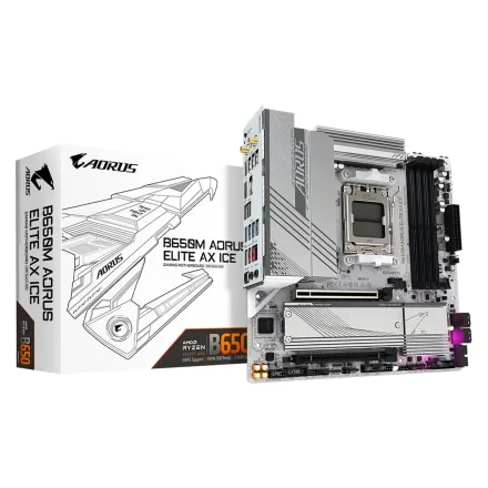 Placa Mae Gigabyte Aorus Elite Ax Ddr 5 Socket AM5 Chipset B650 Atx