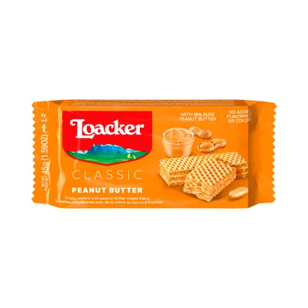 Galletas Loacker Classic Peanut Butter 45 Gr